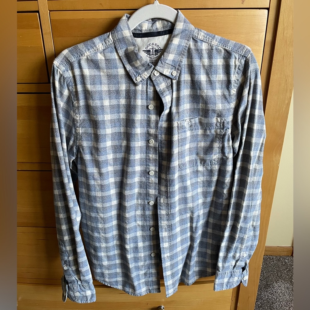 Dockers gingham button down shirt